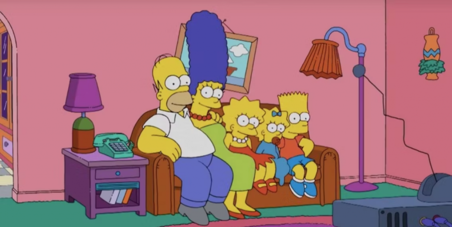 Simpsons on couch